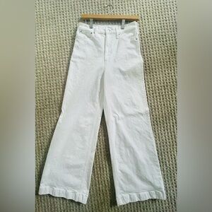 J. Crew Wide Leg Denim Trouser in White